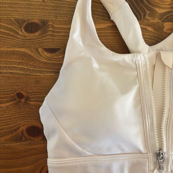 Athleta Ultimate Zip Front Bra size XS White - Picture 6 of 8